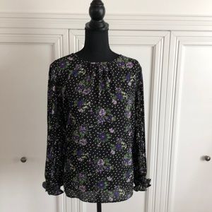 Eva Mendes for NY&CO Long Sleeve Floral Shirt